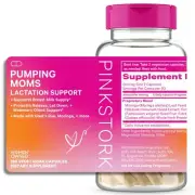 Pink Stork Pumping Moms Lactation Support for Breast Milk Supply with Goat's ...
