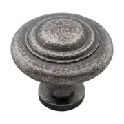 6438 Cupboard Knob Domed Rumbled Nickel D38xP35mm
