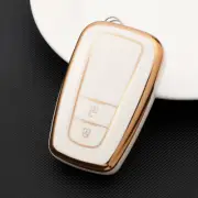 Soft for Toyota Camry C-HR Key Fob Covers with Keychain TPU Key Fobs Cases Beige