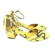 Giannico brighton printed ankle block heels size 5.5