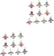 [KALLORY] DIY Clay Pendant Favors Pearl Pendants for Jewelry Making Silver Charms for Bracelets Wing Keychain Charms Patriotic Earrings for Women Guardian Wing Charms Wing Beads