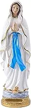 QIANLING 8.7" Virgin Mary Statue for Catholic Altar Decor, Lourdes and Blessed Mother Figurine, Resin Religious Gifts for Mom, Perfect for Home and Religious Decoration Blessed Virgin Mary Sculpture