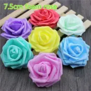 Foam Artificial Flowers Fake Flowers Rose Head For DIY Wreaths 7.5cm