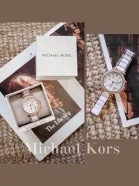 在飛比找Yahoo!奇摩拍賣優惠-100原廠％Michael Kors MK楊冪同款鑲鉆圓形大