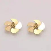 QONXIX 1PC RC Boat Propeller 4-Blade Propeller Diameter 58mm Aperture M4 Brass Welding Paddle with M3 Screw Hole CW CCW Props DIY Model RC Boat Propellers (Color : 1pc Reverse)