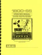 Akai 1800-SS 1800D-SS OWNER OPERATOR'S MANUAL