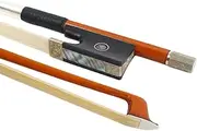 YoungMonic Advanced Pernambuco Violin Bow 4/4 Professional White Copper Ebony Frog Bow New (4/4)