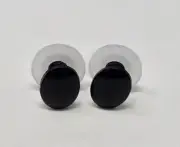 10 pair VTG Zims 13mm Oval Black Comic Plastic Safety Eyes Amigurumi Craft Doll