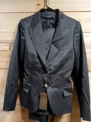 NEW LADIES GUCCI JACKET BLACK BLAZER & PANTS UNIFORM SIZE 42 158175 42 7 R PANTS