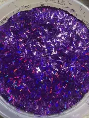50g Bulk Holographic Purple Tinsel Glitter Nail Art Tumbler Solvent Resistant