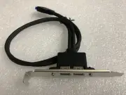 Dual USB 3.0 Back Panel High Profile PCI Bracket 20-Pin Header Cable