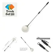 Turning Pizza Peel for Brick Oven,9" Stainless Steel Small Round Perforated P...
