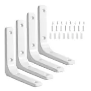 4 Pieces Heavy Duty Wall Floating Shelf Supports Brackets for Home Decoration