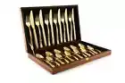 24 Piece Cutlery Set -Ella Gold ivory Hammered Spoon/Knife Cutlery Set