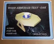 Vintage Wood Armchair Tray - Oak - New Old Stock in Sealed Box@