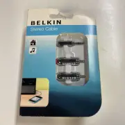 NIB BELKIN Y Audio Cable 7 feet/2.1 meters Mini Stereo to RCA Plugs W36 L01