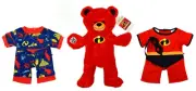 NEW Build a Bear Disney Incredibles 2 UNSTUFFED Bear w Costume Jumper