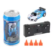 Mini Coke Can Speed Car RC Radio Remote Control Micro Racing Car Kids Toy Gift - Blue