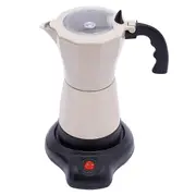 Stovetop Espresso Machine with Electric Heating Plate Espresso Maker for Induction Cooker Espresso 6 Cups EU Plug Photo Color
