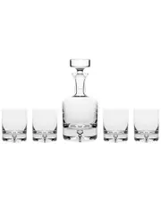 Barski Whiskey Decanter And Tumbler 5pc Set