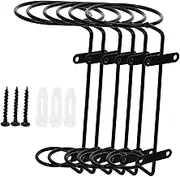 6pcs Wall Mounted Wine Rack wine storage stand stemware holder wall mounted wine bottle holder stemware hanging rack 6 bottle wine mount rack iron simple hanger