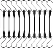 10PCS Rubber Bungee Cords 6inch Heavy Duty Rubber Tie Down Straps with S Hook Outdoor Heavy Duty Black Tie Down Straps for Outdoor Tarp Covers with 176 Lbs Load Epdm Rubber Cords