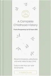 Promptly Journals, A Complete Childhood History: From Pregnancy to 18 Years Old (Aloe Green, Leatherette) | Baby Book and Pregnancy Journal | Baby Memory Book