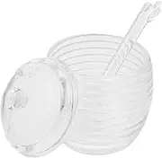 Zerodeko 1Set Glass Honey Storage Jar with Stirring Rod Practical Household Syrup Pot for Honey and Jam Stylish Kitchen Decor Keeps Food Fresh Longer