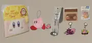 JP IMPORT! KIRBY CAFE Sticker, Ladel, Hairband, Plush Keychain Contact Lot Of 7