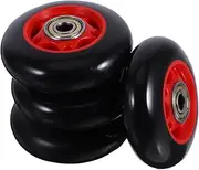 SUPVOX 4pcs Roller Wheel Universal Wheel Exercise Roller Workout Roller Fitness Wheel Universal Roller Home Gym Pulley System Bearing Pulley Sliding Gate Rollers Abdominal Wheel Bye Black