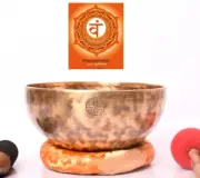 9 inches D note Sacral Chakra Healing Bowl-Handmade Full Moon Bowl Sound Healing