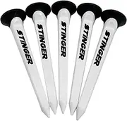Stinger Large Golf Tees- 20-Pack - Durable Plastic Golf Tees for Driver and Fairway Woods - Increase Distance Off The Tee. Stinger Golf tee Designed to Increase Your Ball Speed and Driving Distance