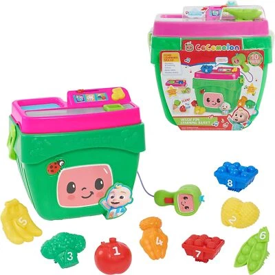 Just Play Cocomelon Veggie Fun Learning Basket for Toddlers, Fun Toy