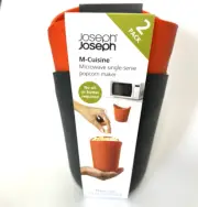 Joseph Joseph M-Cuisine Black/Orange 8 oz. Air Microwave Popcorn Popper 2 Pack