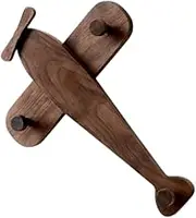 Coat Rack Wall Mounted Airplane Shape Wood Wall Hooks for Jacket Bag Bedroom