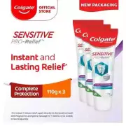 Colgate Sensitive Pro Relief Complete Protection Toothpaste (110g x 3 Packs)