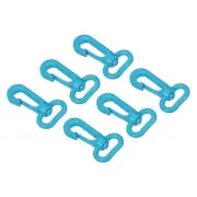 6pcs Plastic Swivel Snap Hook Lobster Clasp Buckle for Webbing Strap Lake Blue