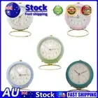 Analog Alarm Clock Battery Operated Non Ticking Small Clock with Night Light
