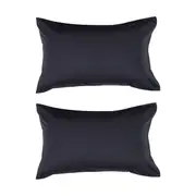 2 Pack 500 Thread Count Australian Grown Cotton Standard Pillowcases - Anthracite