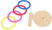Bird Training Toy, Wooden Parrot Basketball Toy with Colorful Stacking Rings, Fun Interactive Toys for Small and Medium Birds, Budgie Bird Toys for Training, Exercise, Play and Entertainment