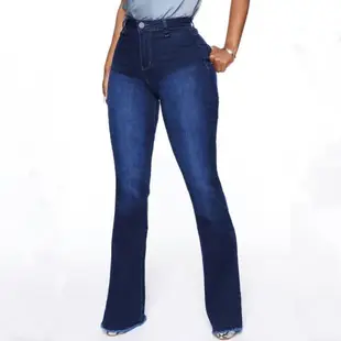 2022 Fashion elastic jeans women ladies jeans pants 女微喇褲