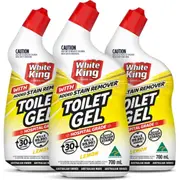 White King Toilet Gel Lemon 700ml 3 Pack