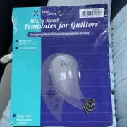 New, June Tailor Mix 'n Match Templates for Quilters - 6 Sizes Feathers