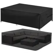 GARPROVM Garden Furniture Cover 350x260x90 Garden Table Cover 600D Heavy Duty Oxford Polyester Outdoor Patio Rectangular