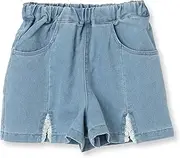 Cres cent(クレセント) Crescent Jeans, Stretch Denim, Half Length PT, S, 100 Girls, Sax, Saxon Blue, 100