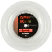 ASHAWAY ZYMAX 66 FIRE 200M COIL BADMINTON RACKET STRING WHITE COLOUR