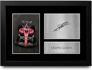 HWC Trading FR A4 Charles Leclerc Formula 1 Gifts Printed Signed Autograph Picture for F1 Formula 1 Racing Fans - A4 Framed