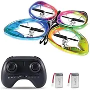 Mini Remote Control Drone for Kids with Colorful Light, 3D Flipping Headless Mode, Altitude Holding, Toy for Beginners, Boys and Girls, 2 Batteries