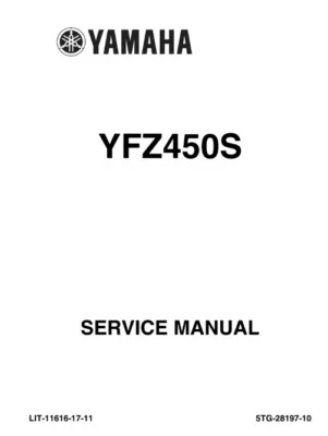 Yamaha 2004' yfz450s service manual (PDF)