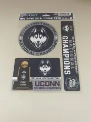 U Conn Champions 3 Decal Set Windows , Laptop Hydro Flasks NCAA